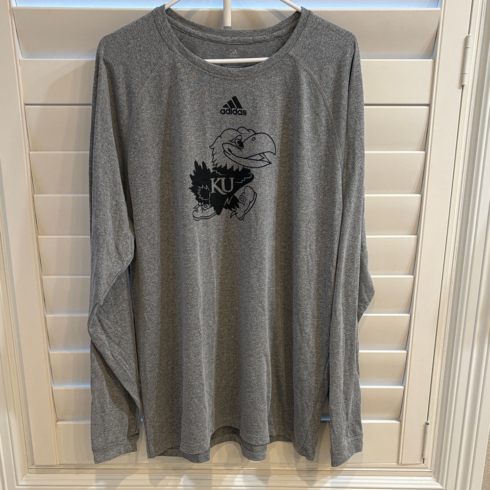Adidas Gray Long Sleeve Tee with Graphic